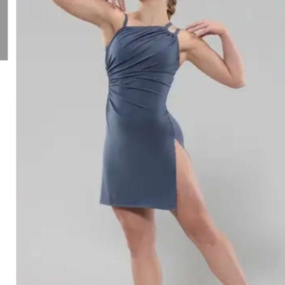 Weismann Dance Outfit Dress The Moon Will Sing Blue Grey Adult Med Recital